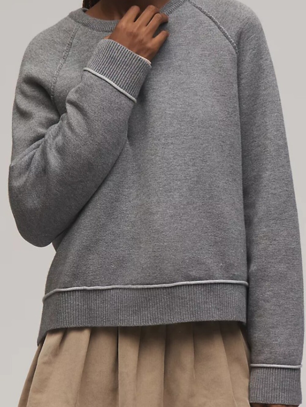 Oaklyn Cozy Crew-Neck Sweatshirt by Pilcro